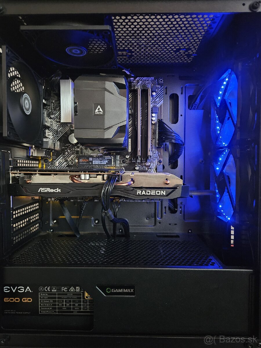 Herný PC Ryzen 5600X, RX6600, M.2, wifi... - 2
