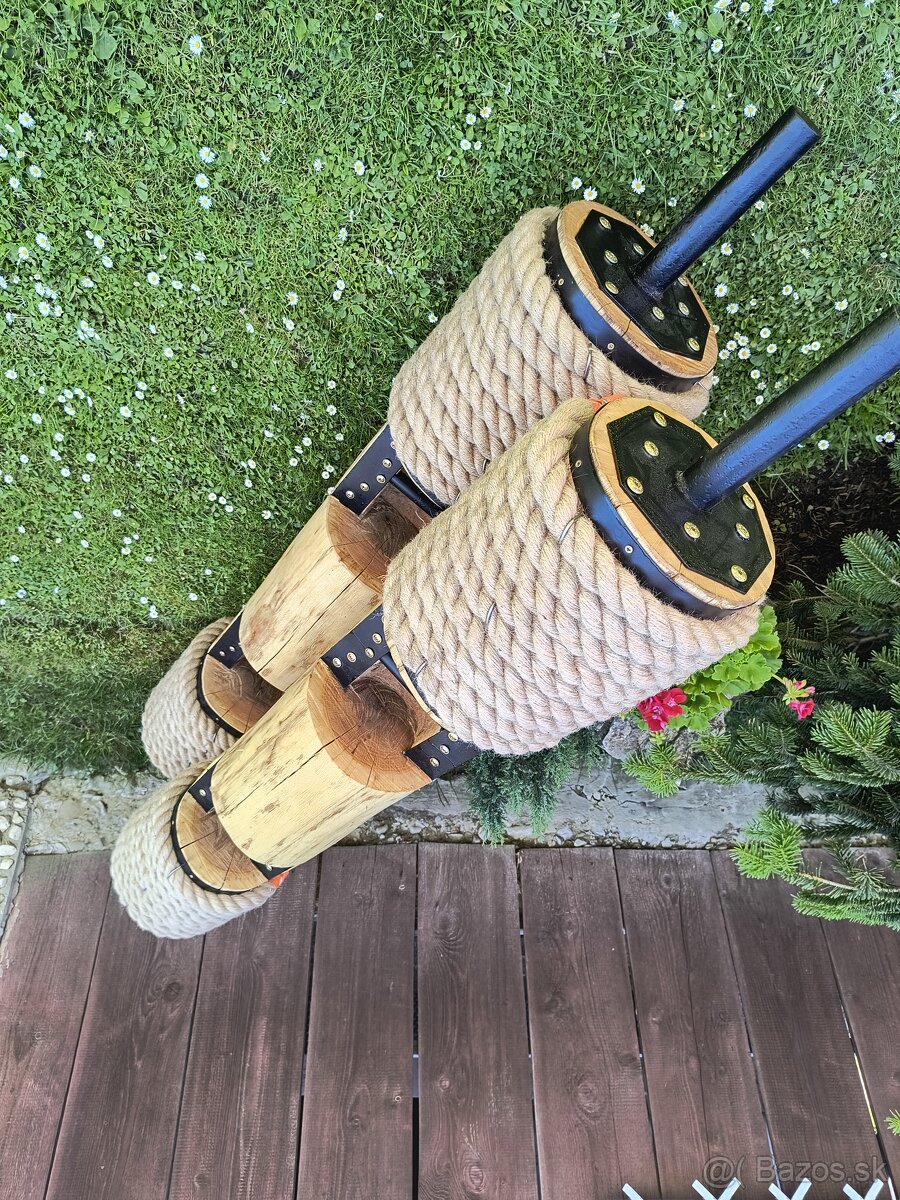 Drevený Dubový loglift, klada, činka....posledny ks - 2