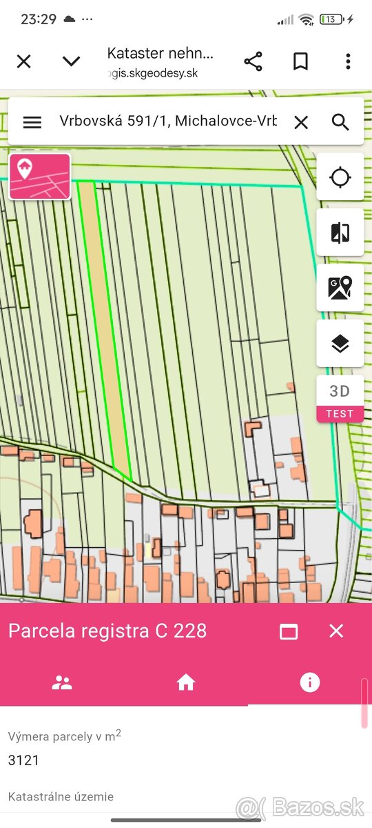 Pozemok Michalovce -ul. Vrbovecká - 2