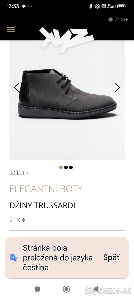 Pánske kožené topánky TRUSSARDI -veľ. 41 - 2