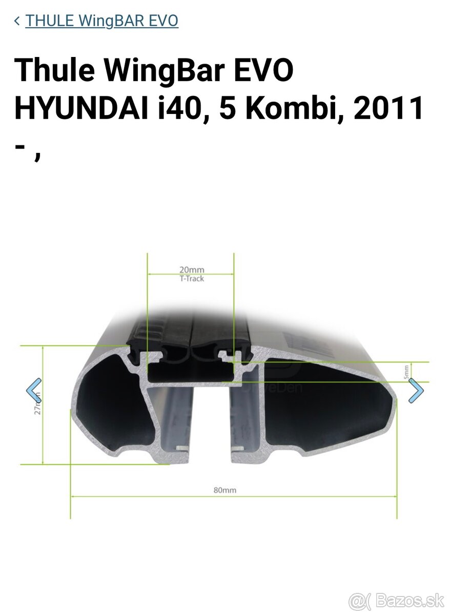 Thule WingBar EVO, HYUNDAI i40 Kombi - 2