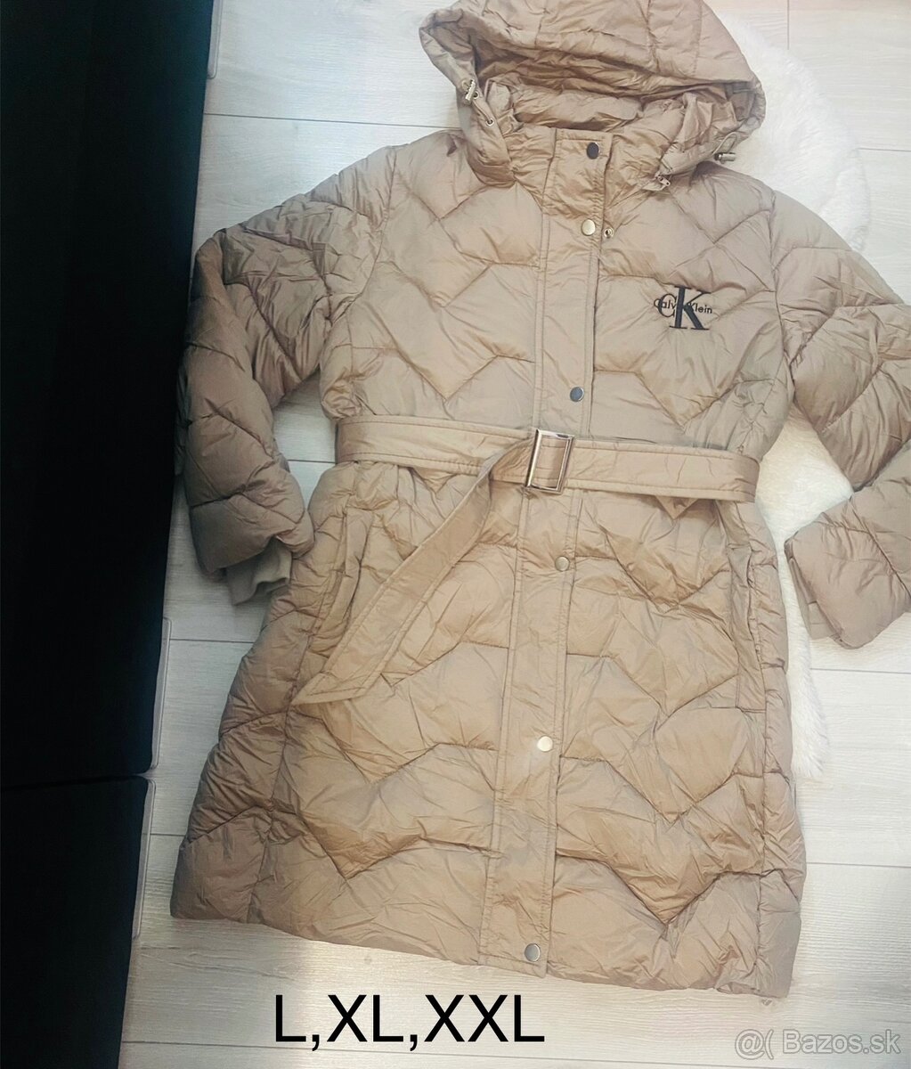 Hneda cokoladova zimna bunda calvin klein - 2