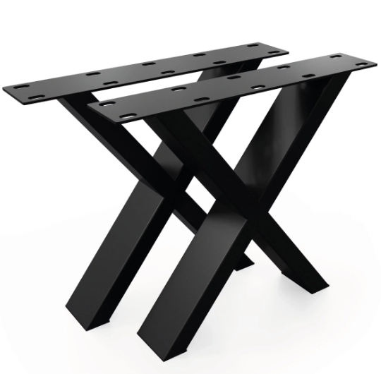 Stolové kovové podnože tvar X čierne 36 x 40cm - 2 ks - 2