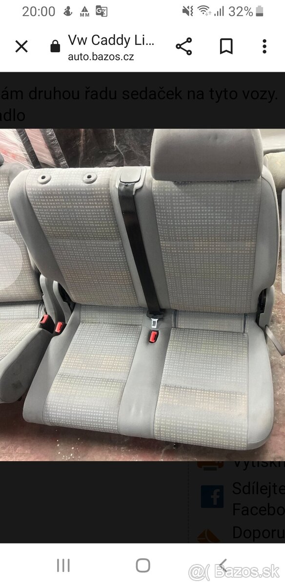 Vw Caddy Live Mk2 druhá rada sedadiel - 2