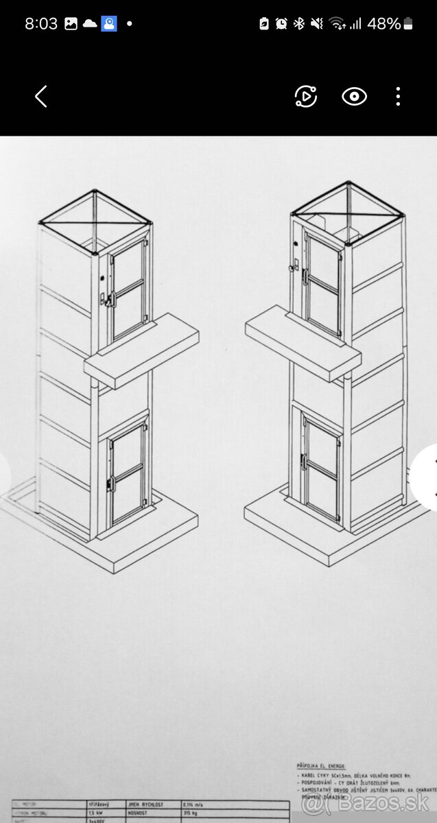 Domový výťah osobný nosnosť 500kg - 2