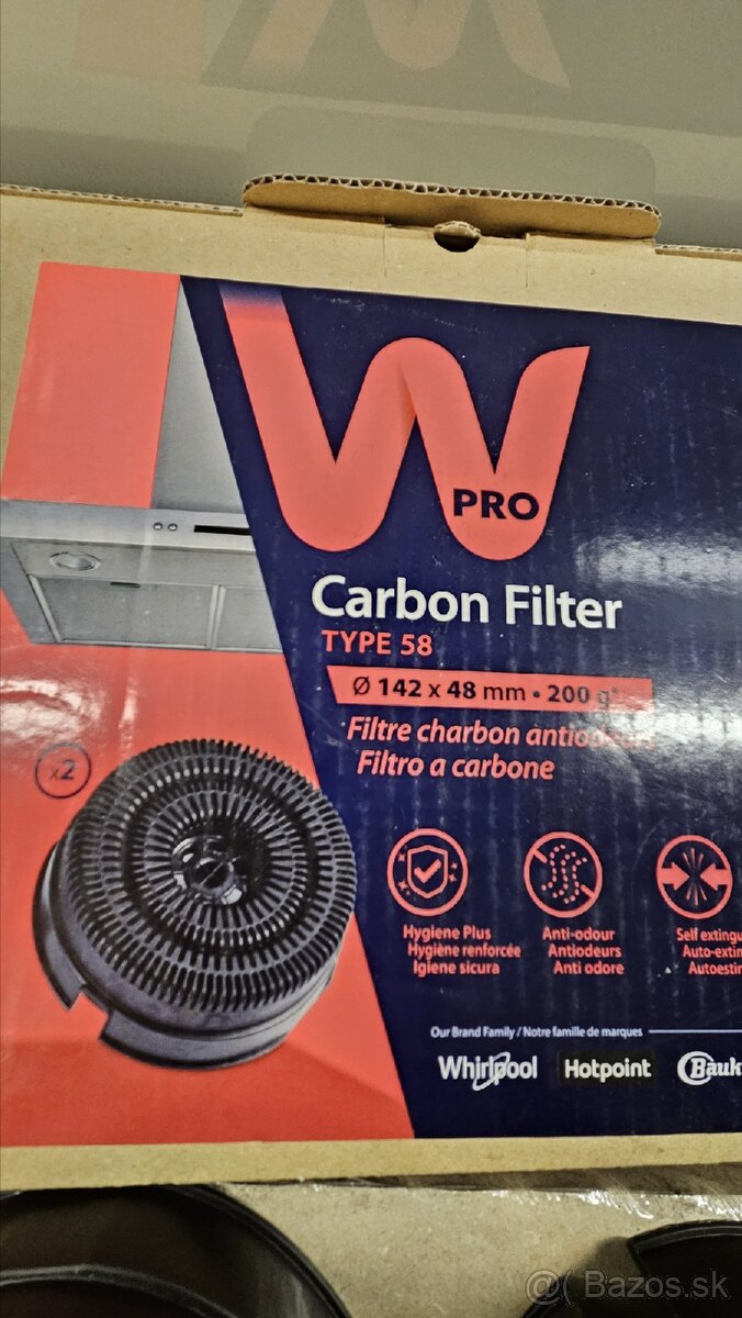 UHLÍKOVÝ FILTER ODSÁVAČA TYP 58 - 2