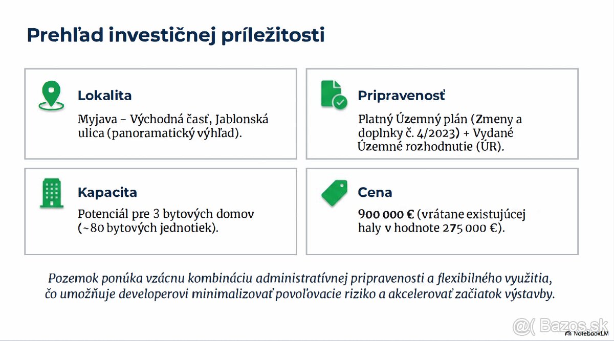 Stavebný pozemok 8900 m2 pre Developera - Myjava Jablonská - 2