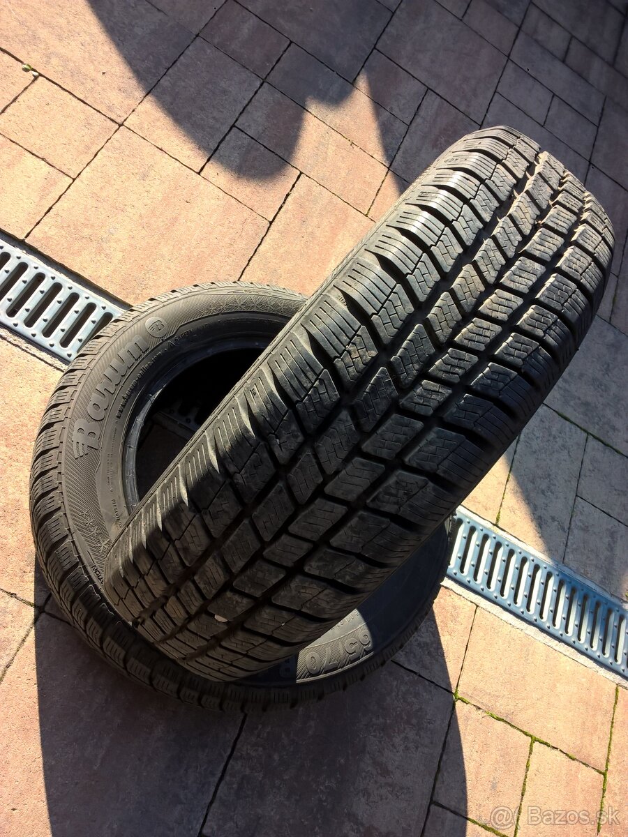 2 ks ZIMNÉ 165/70 R14 81T BARUM cca 7-8 mm - LEN 15,-€/kus - 2
