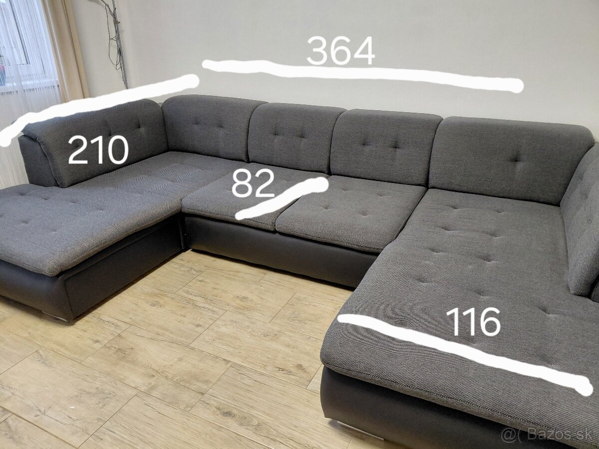 Rozkladacia sedacia súprava s úložným priestorom - 2