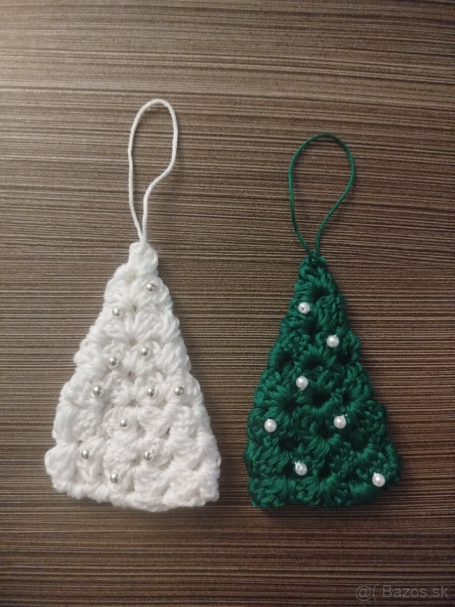 Ručne hačkované vianočné ozdoby - 2