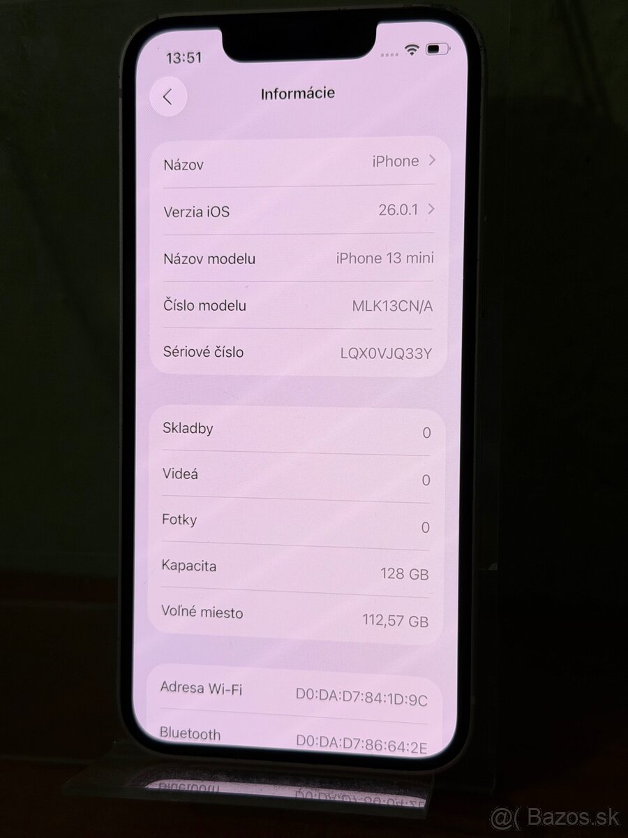 Dobrý deň Ponúkam na predaj iPhone 13 Mini 128GB Silver - 2
