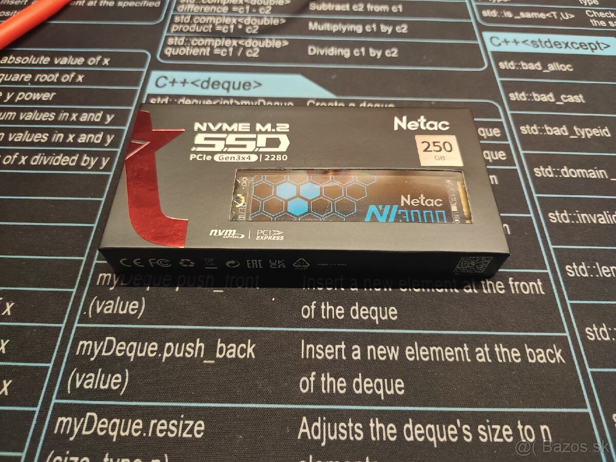 Nové SSD 250GB 3000MB/s - 2