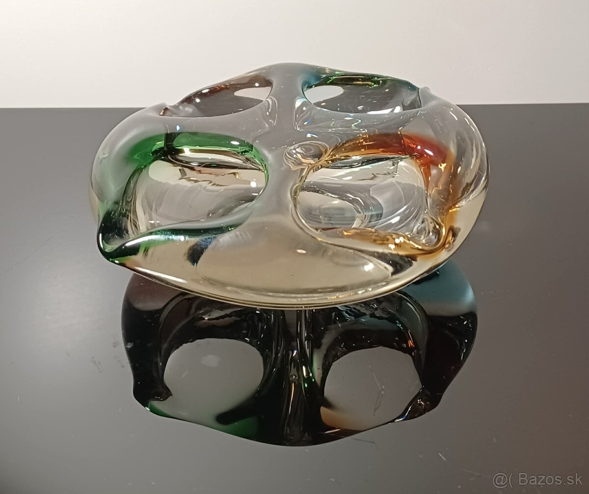 Nádherná miska / popolník/z hutného skla zaujímavý kúsok - 2