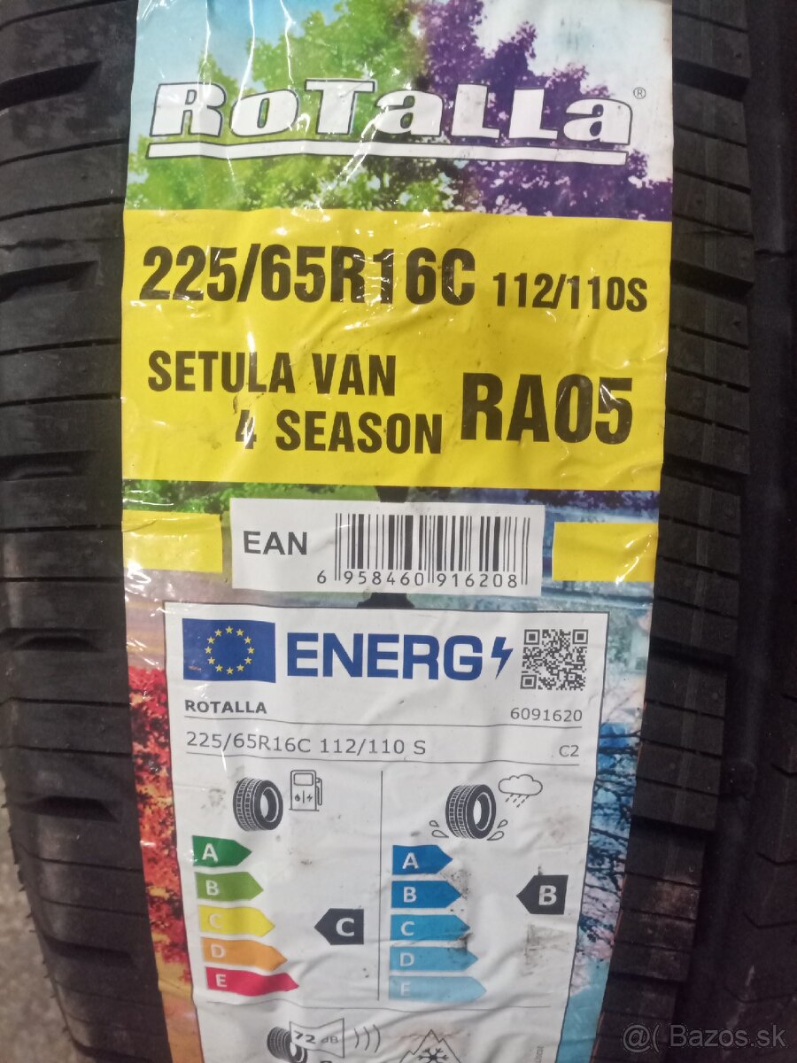 225/65 R16C celoročné na dodávku - 2