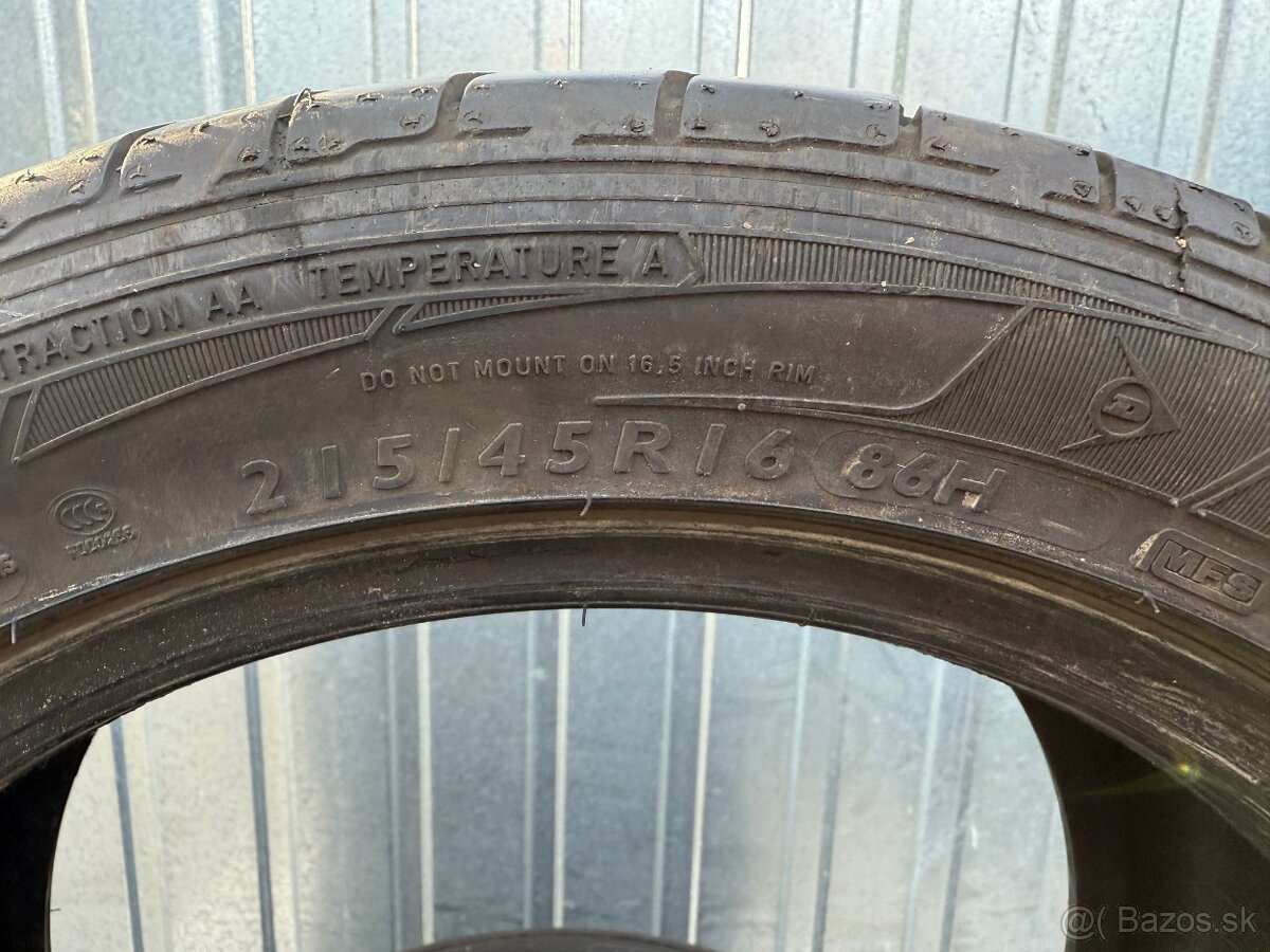 Letné pneumatiky Dunlop 215/45 R16 - 2