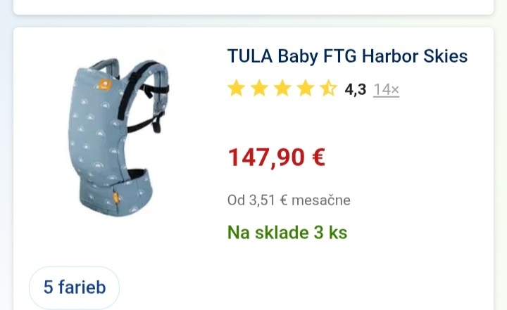 Zanovny nosič Tula do 20kg - 2