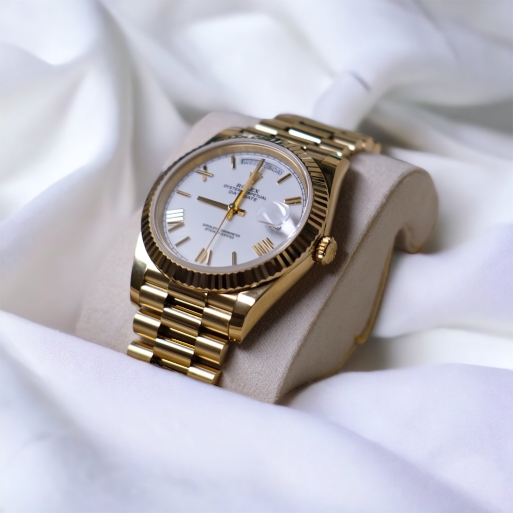 Rolex Day-Date Yellow Gold White Dial - 2