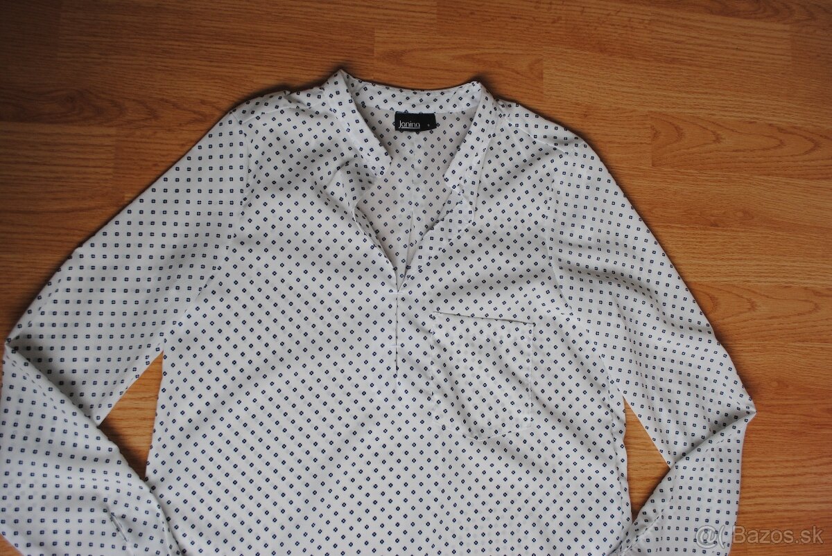 Blúzka Janina bielo-modrá - 2