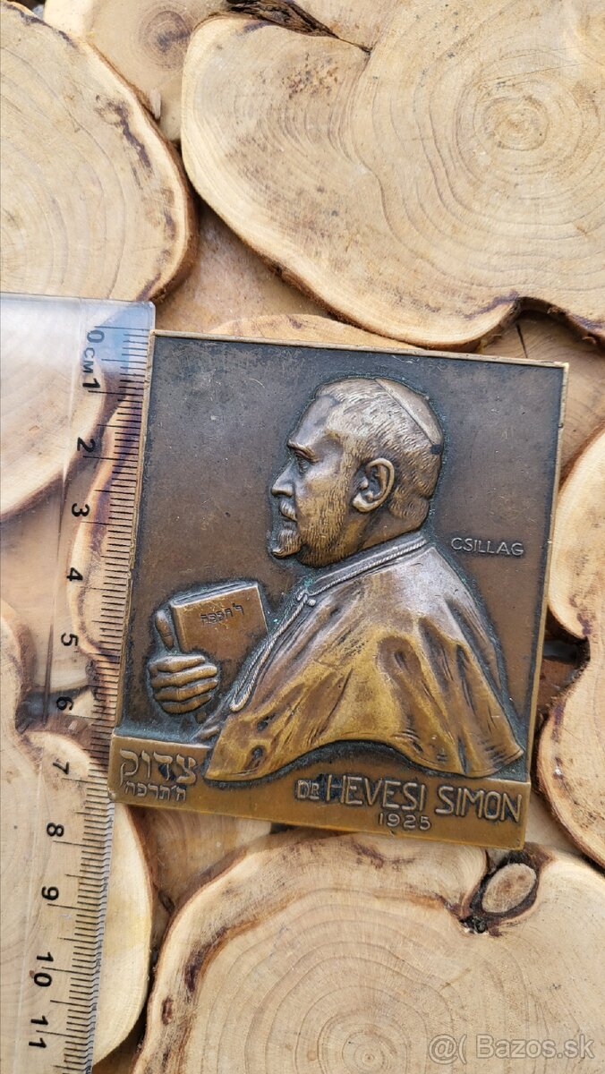 Judaika Rabin Dr. Hevesi Simon plaketa - 2