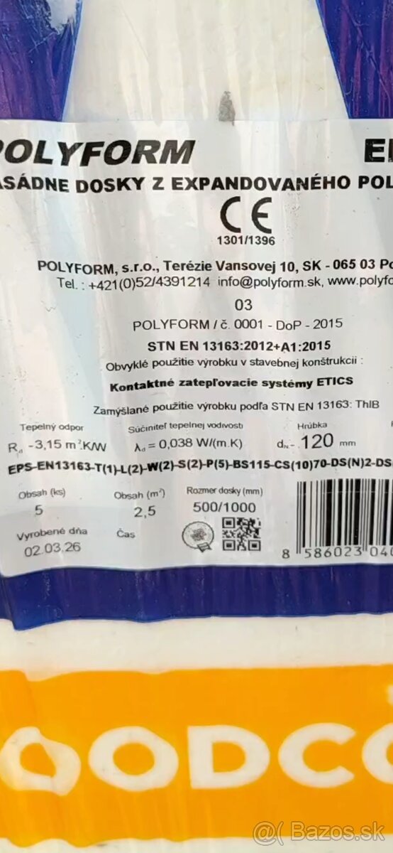 Polystyrén 12 cm EPS70 15 m2 - 2