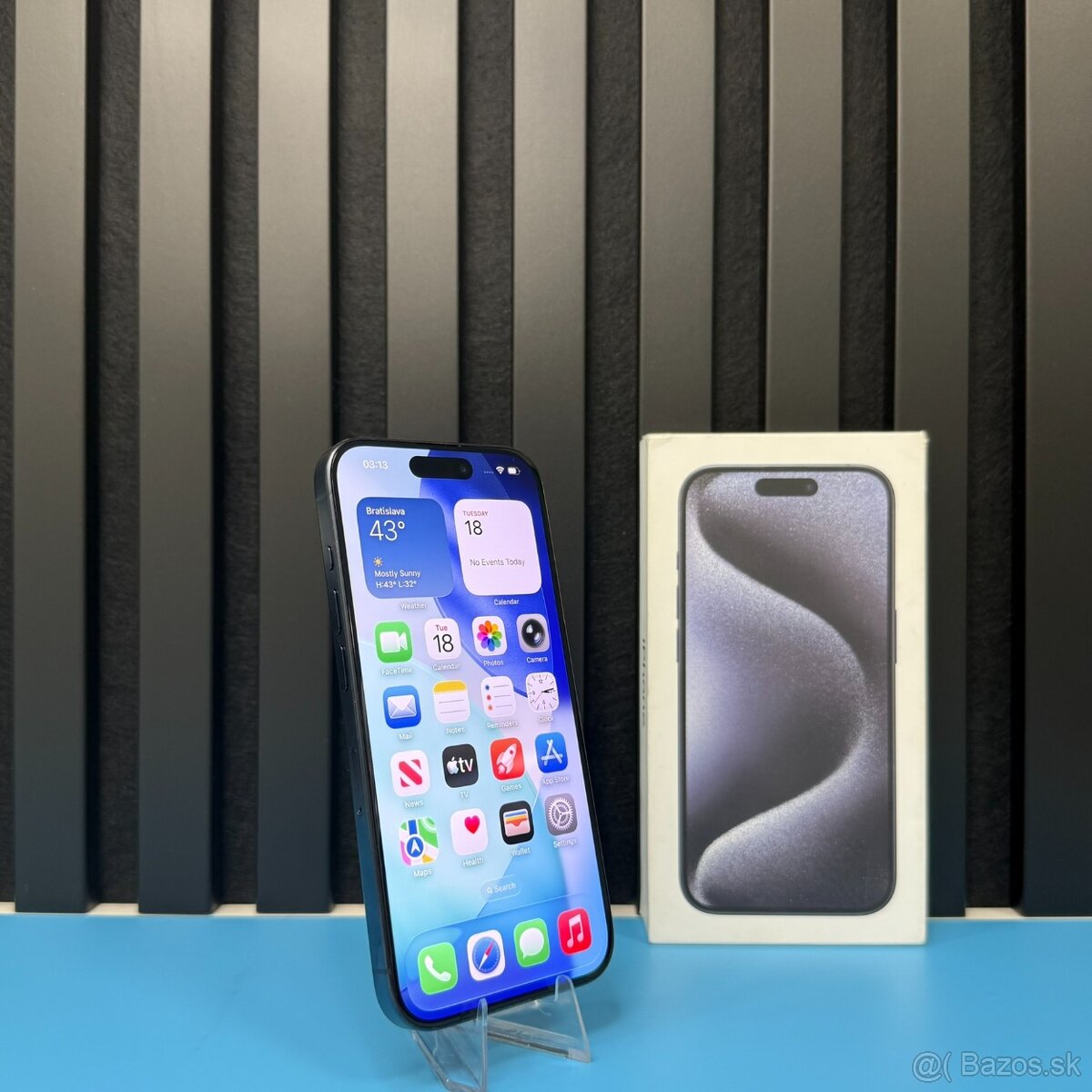 🔵Záruka 1 Rok | iPhone 15 Pro 128 GB Blue Titan - 2