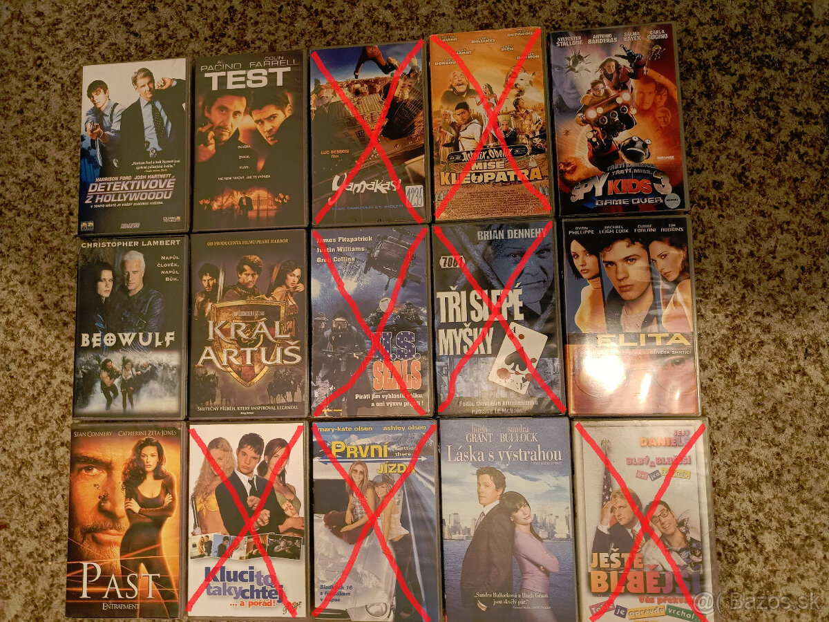 1 euro/kus - VHS videokazety originálne český dabing - 2