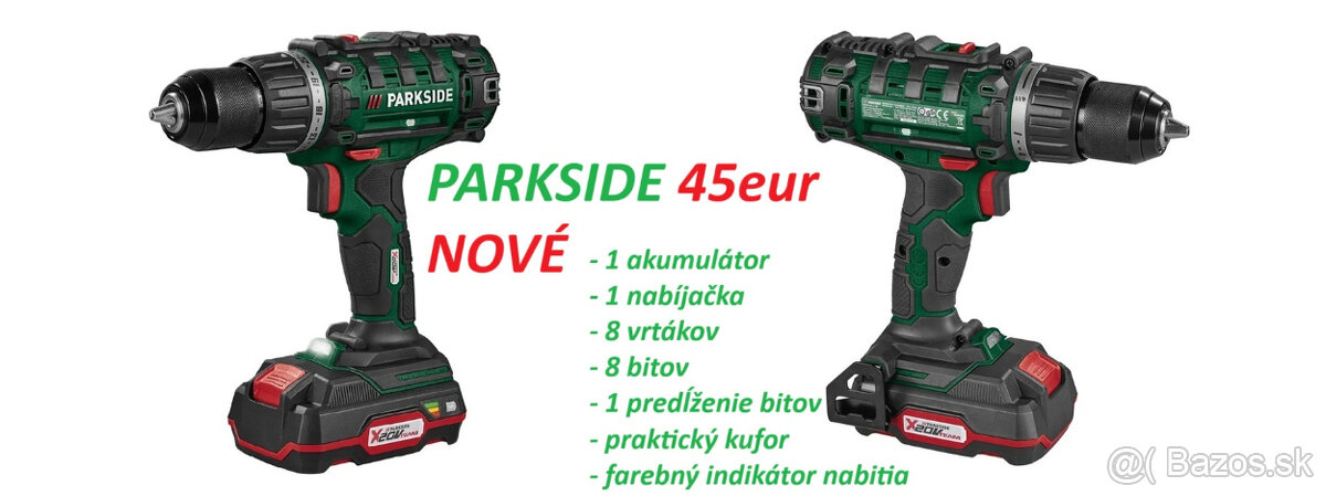 Aku vŕtací skrutkovač Parkside, Záložky, Voucher, Obaly - 2