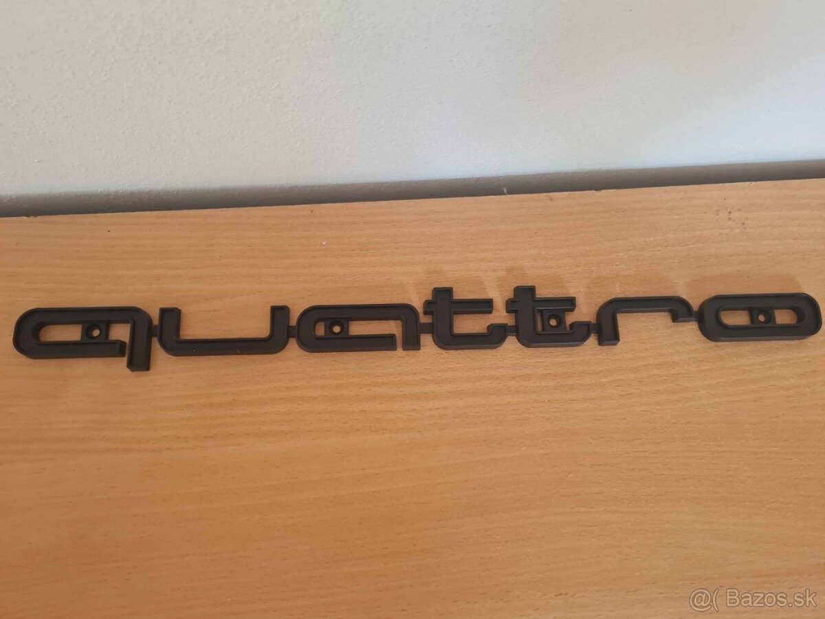 Veľký nápis QUATTRO pre AUDI chrom, čierne, červene - 2