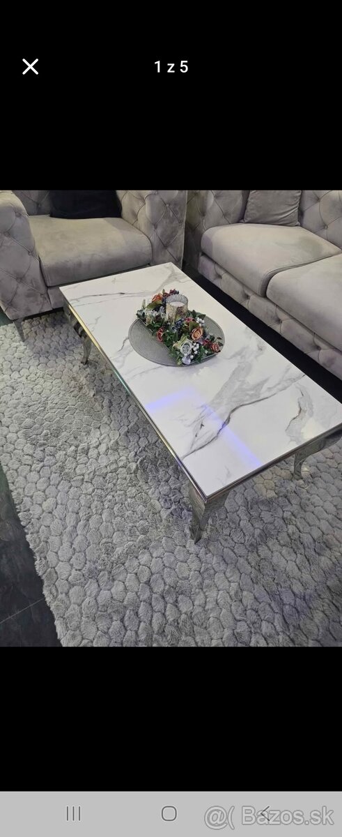 Konferenčný stolík mramor - 2