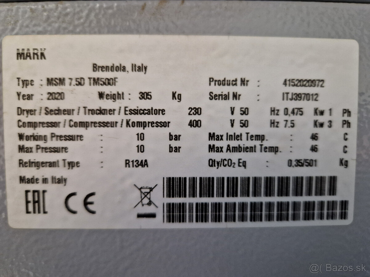 Kompresor MARK MSM 7,5 D - 2
