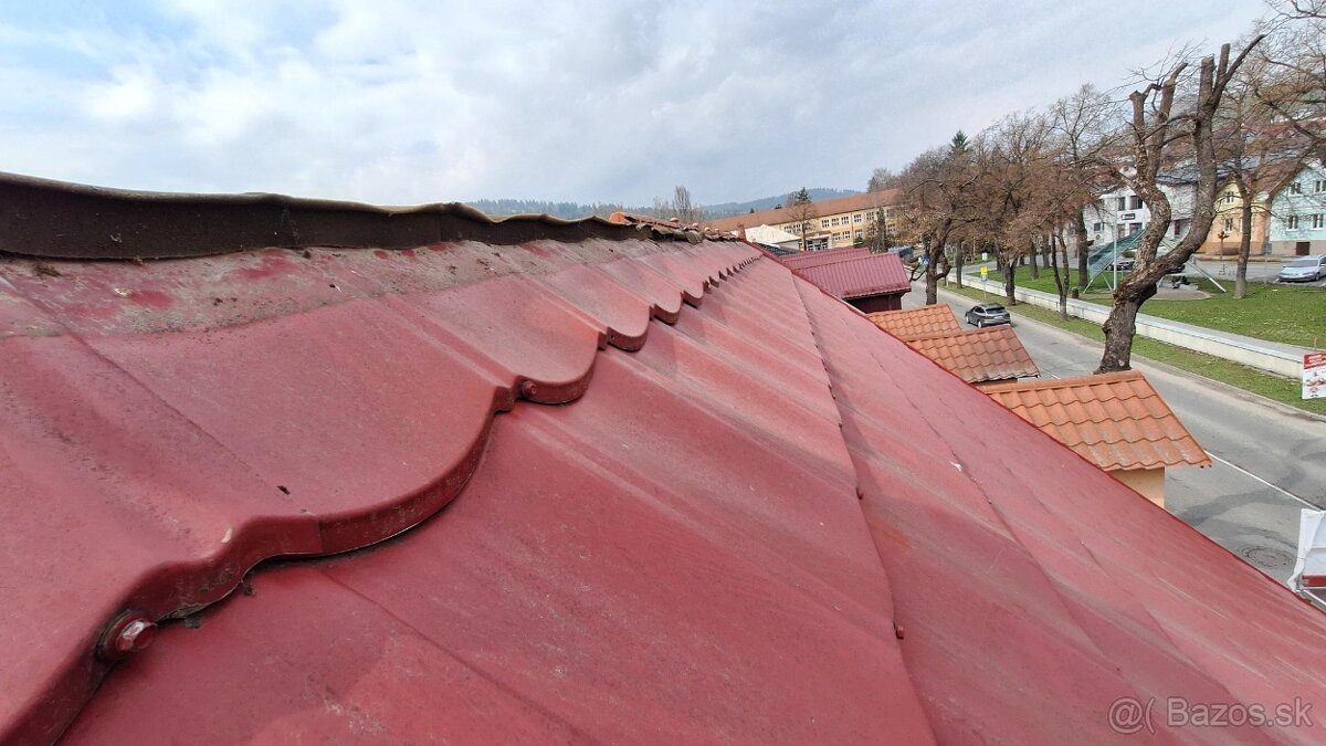 Predám plechovú krytinu – modulová, červená - 2