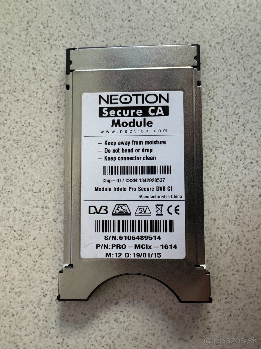 📺🔐 Predám Neotion Secure CA modul (8 services) - 2