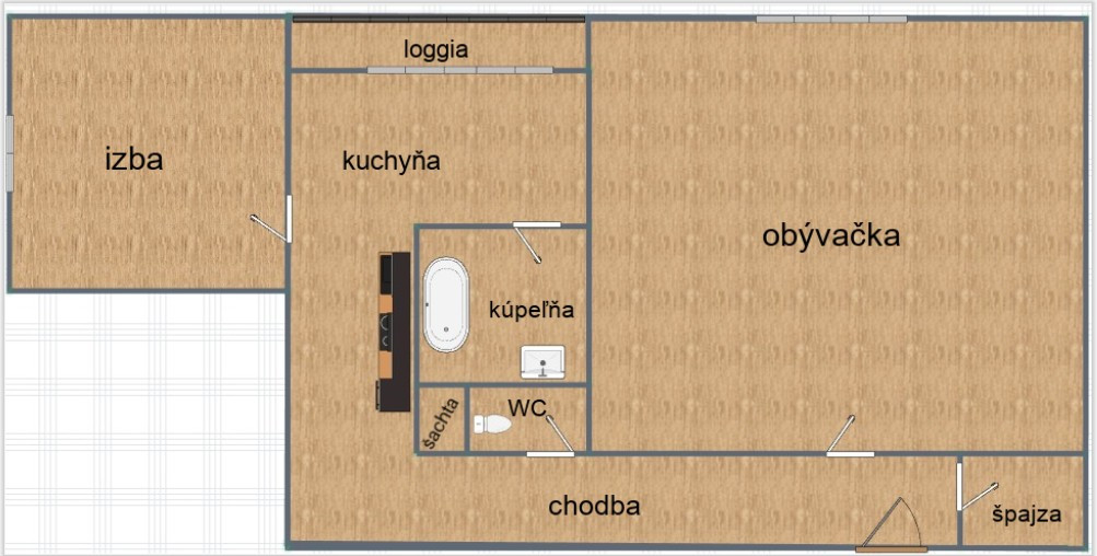 2 IZBOVÝ BYT K REKONŠTRUKCII V CENTRE - VYHĽADÁVANÁ LOKALI - 2