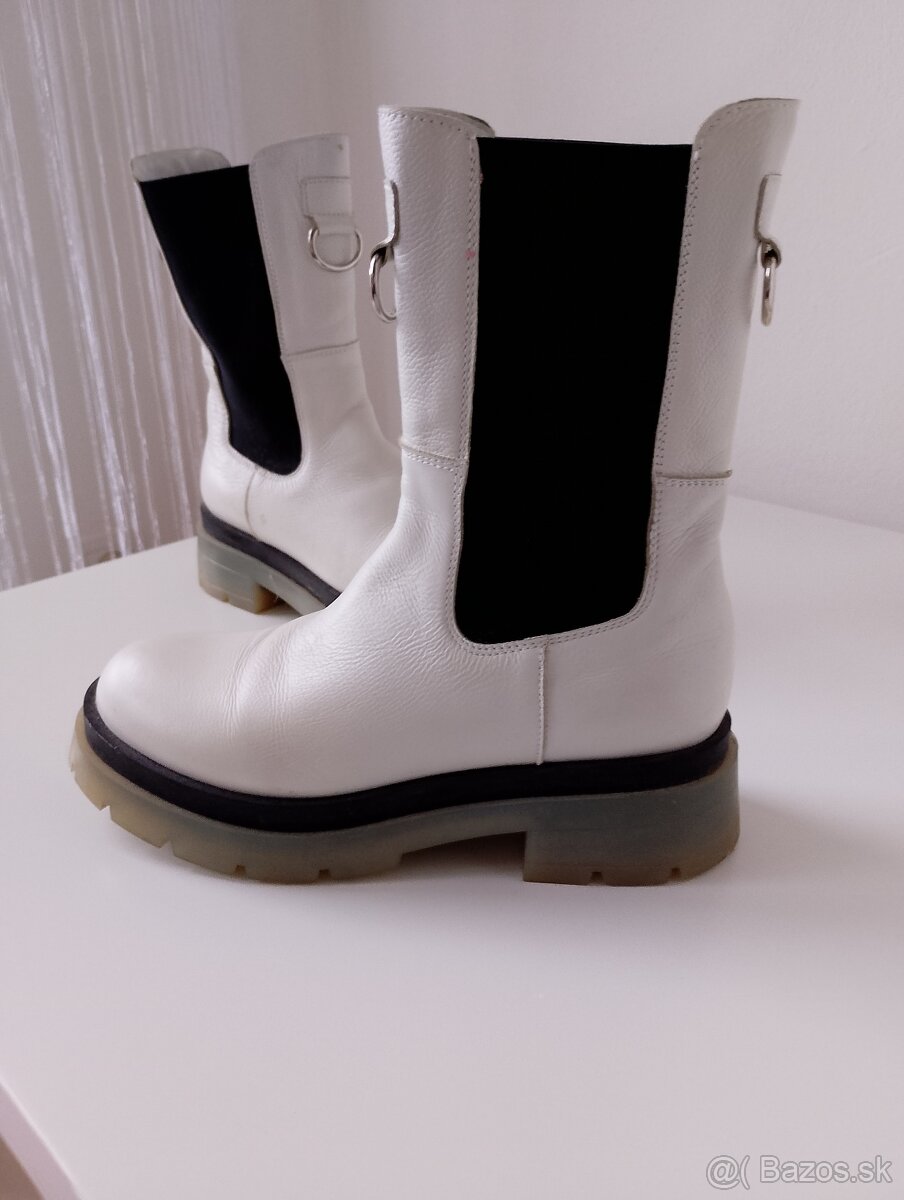 Kožené dámske zimné topanky - 2