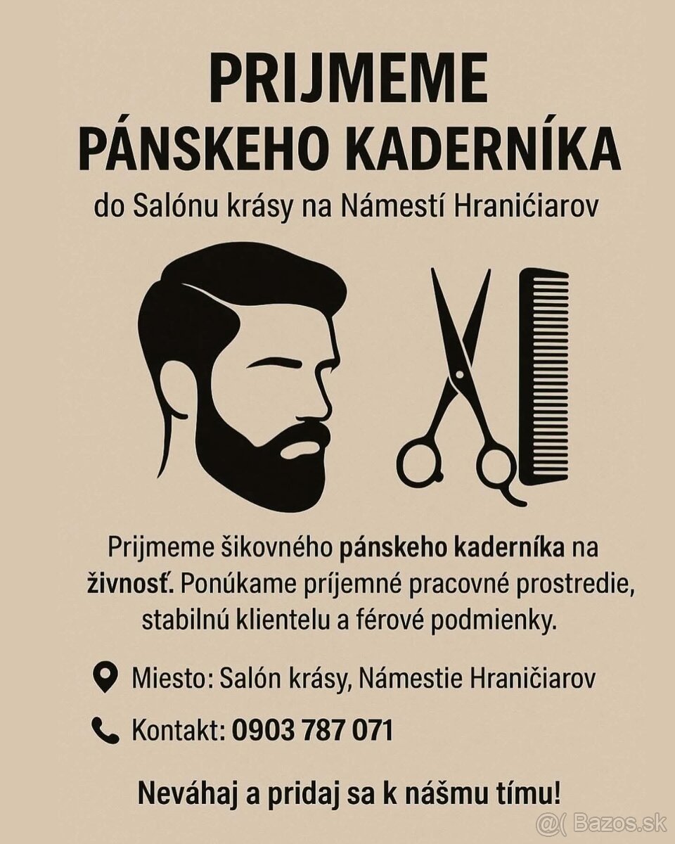 Prenajom miesta v salóne - 2