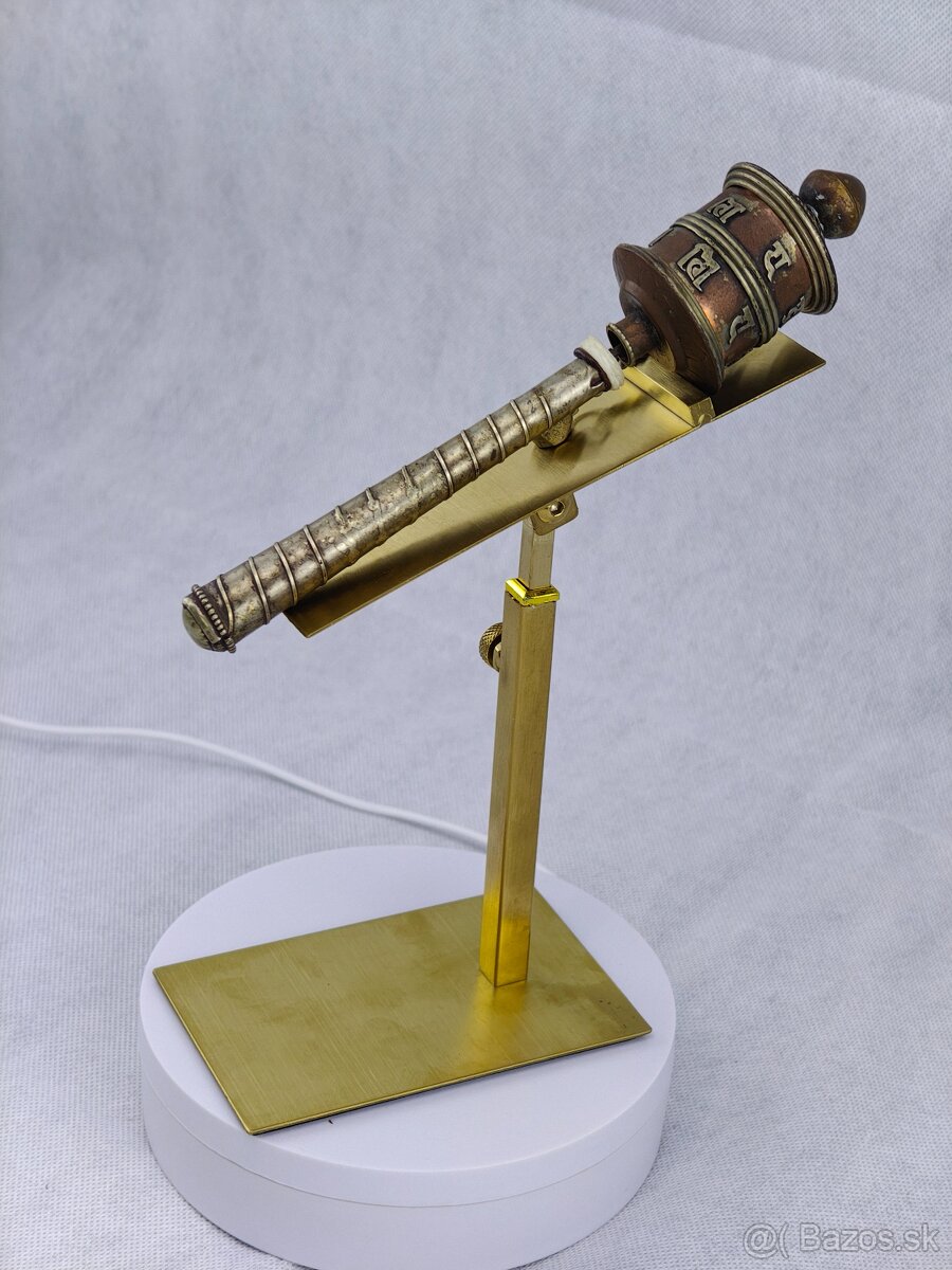 Starožitný strieborný budhistický modlitebný mlynček - 2
