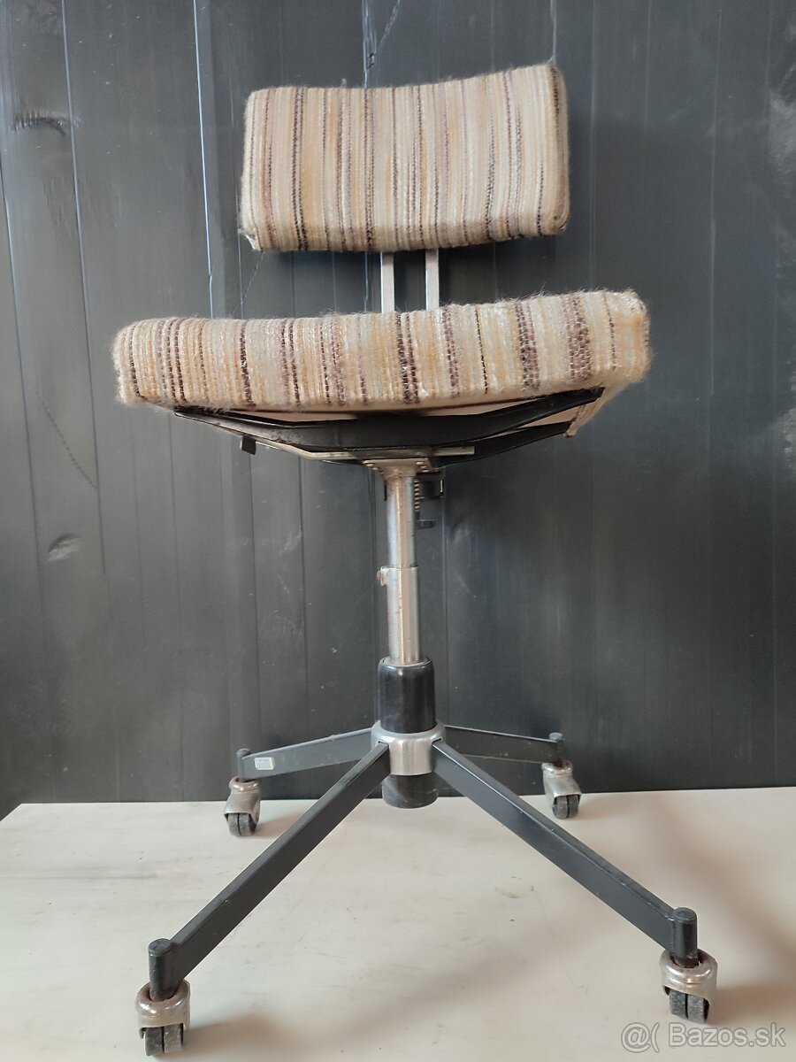 Vintag industriálna otočná stolička - 2