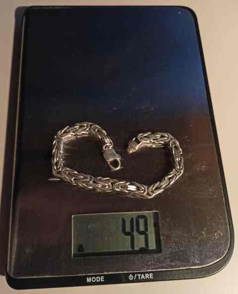 Strieborný náramok - královský vzor - 2