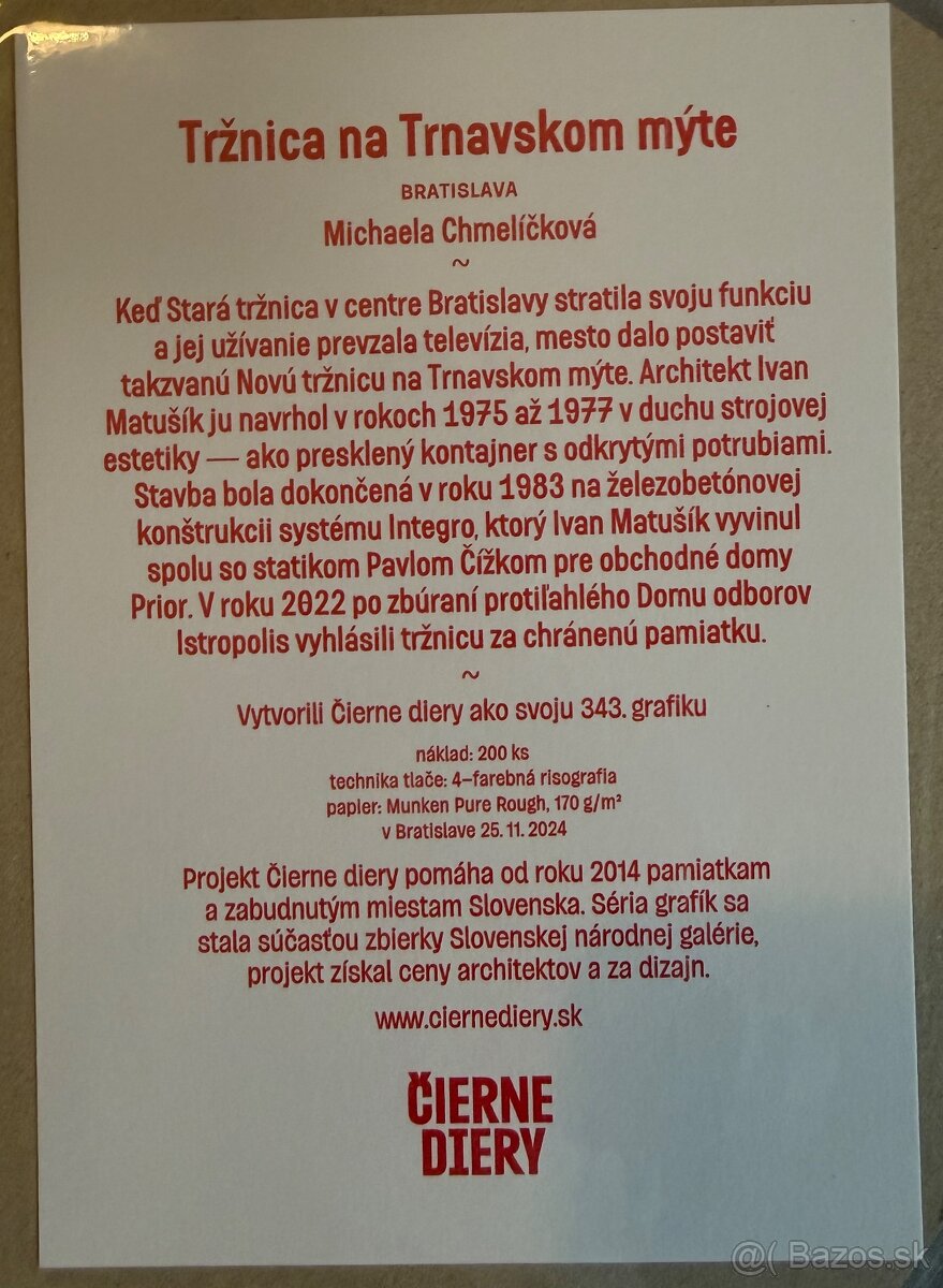 Čierne diery - Tržnica na Trnavskom mýte - 2