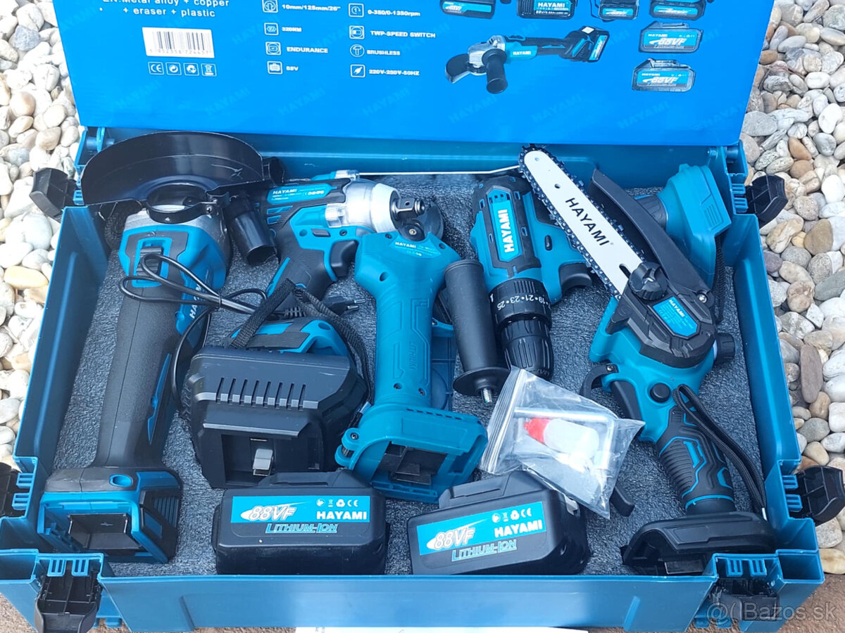 5-dielna akumulátorová sada náradia 2x aku prislušenstvom - 2