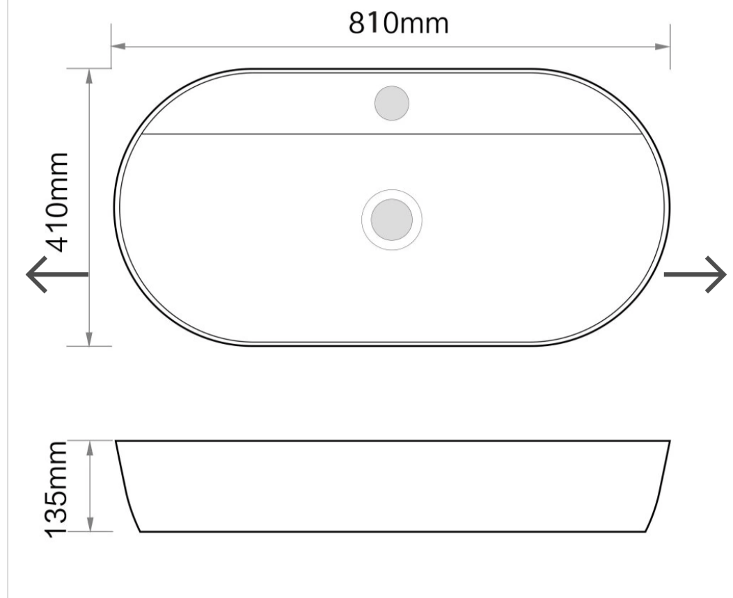 Umývadlo na dosku 80cm - 2