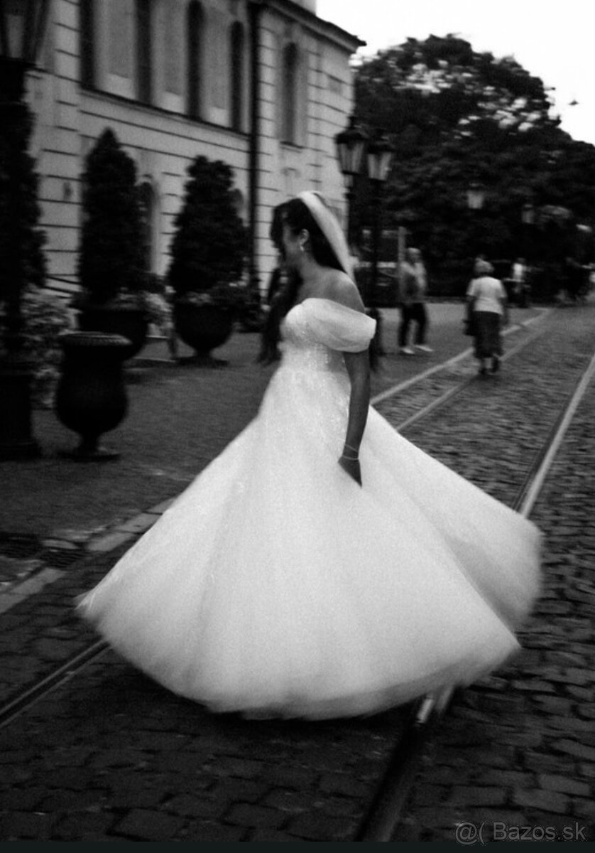 Svadobne šaty veľkosť L. - 2