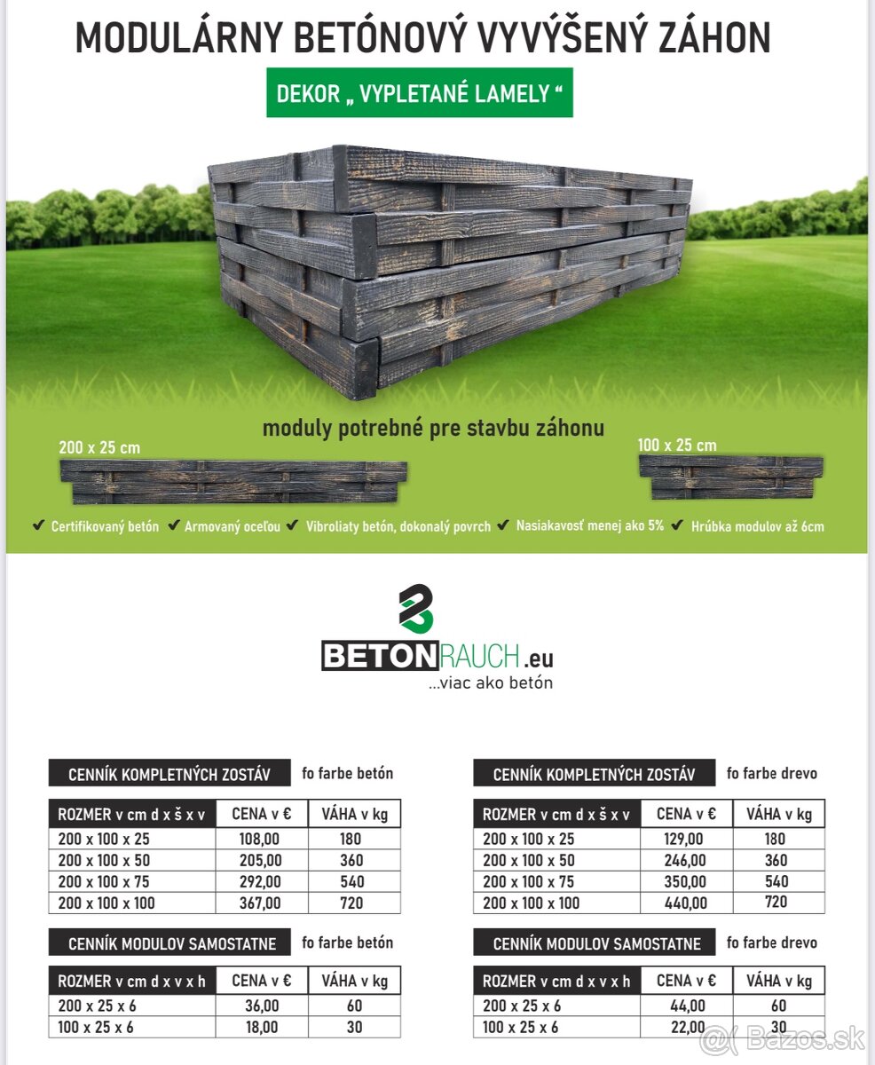 Vyvýšený záhon betonový - 2