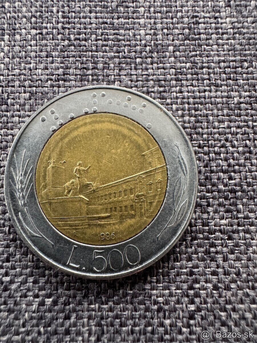 Taliansko: 500 Lír 2 ks (1986, 1984) + 100 Lír 2 ks + 50 Lír - 2