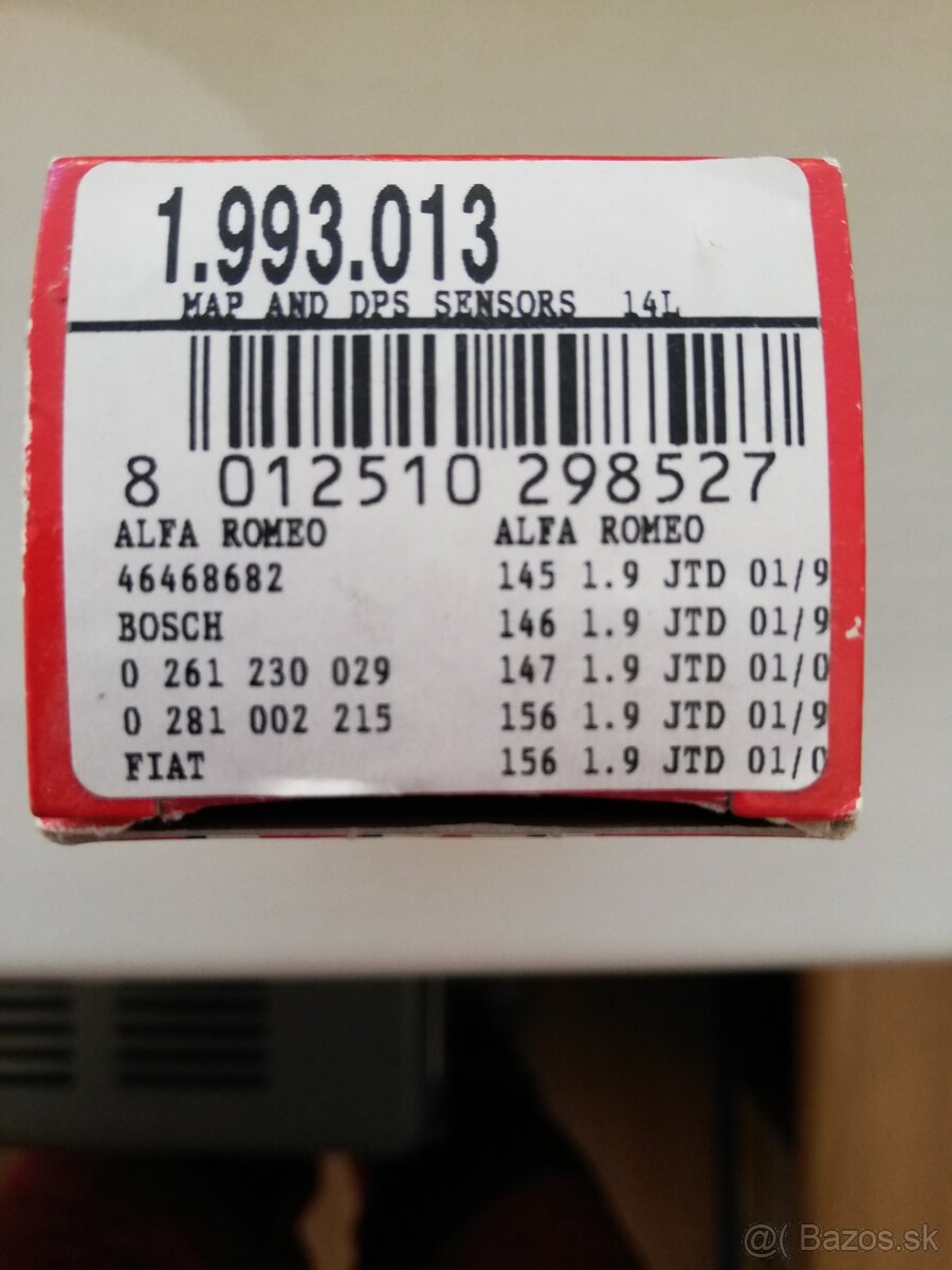 Snímač tlaku v sacom potrubí JTD - 2