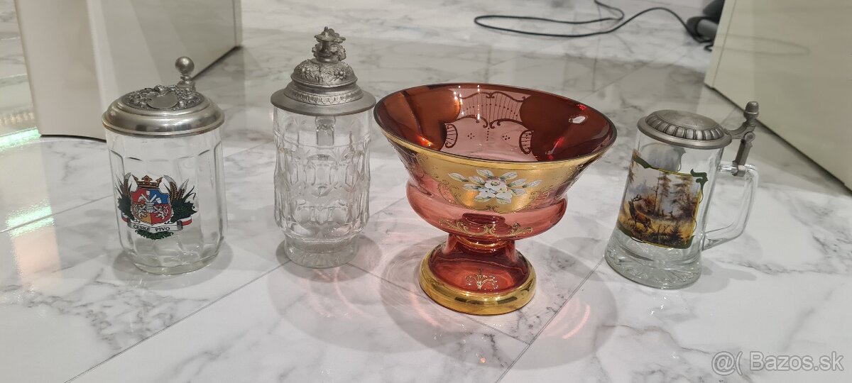 Royal dux+sklo+porcelán - 2