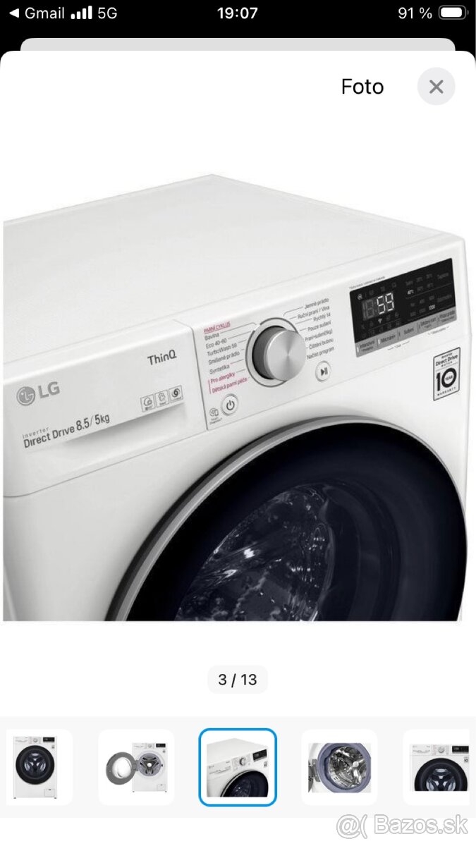 Práčka so sušičkou LG ešte rok záruka - 2