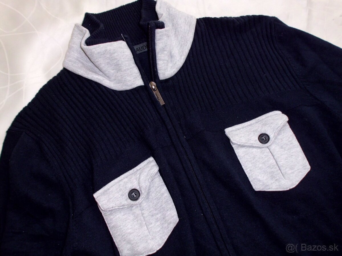 Gaudí pánsky sveter tmavodrý L - 2