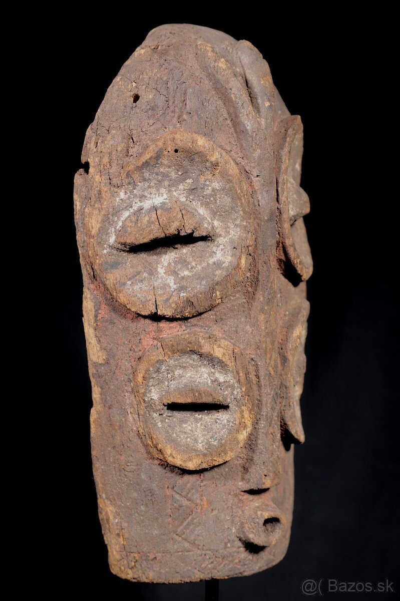 Autentická drevená obradná Bembe maska z Konga - 2