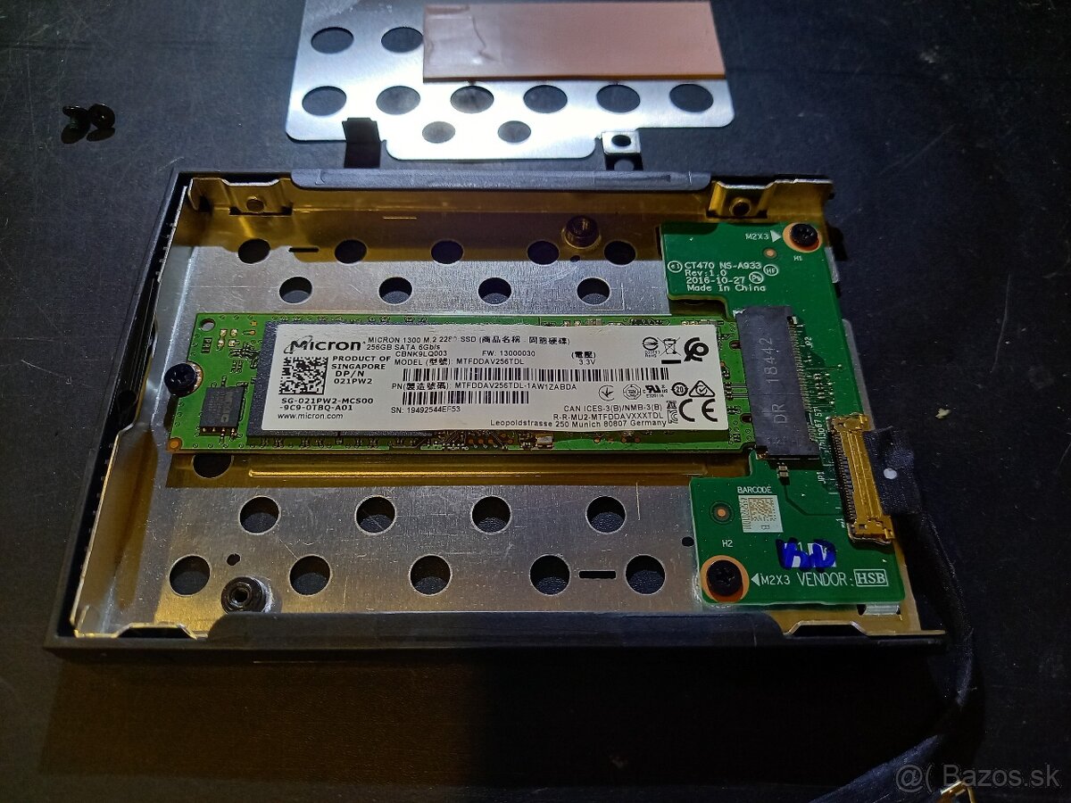 redukcia pre NVMe M2 SSD do 2.5" HDD pozicie - 2